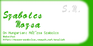 szabolcs mozsa business card